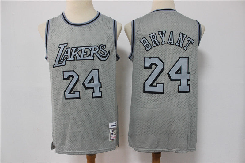 Los Angeles Lakers #24 Kobe Bryant Lakers 24 # Gray Retro Limited Edition Jersey -- Edition basketball jersey product view 1