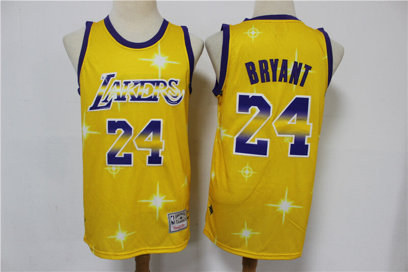 Los Angeles Lakers #24 Kobe Bryant Lakers 24 # Yellow Print Edition Jersey Basketball Jersey basketball jersey product view 1