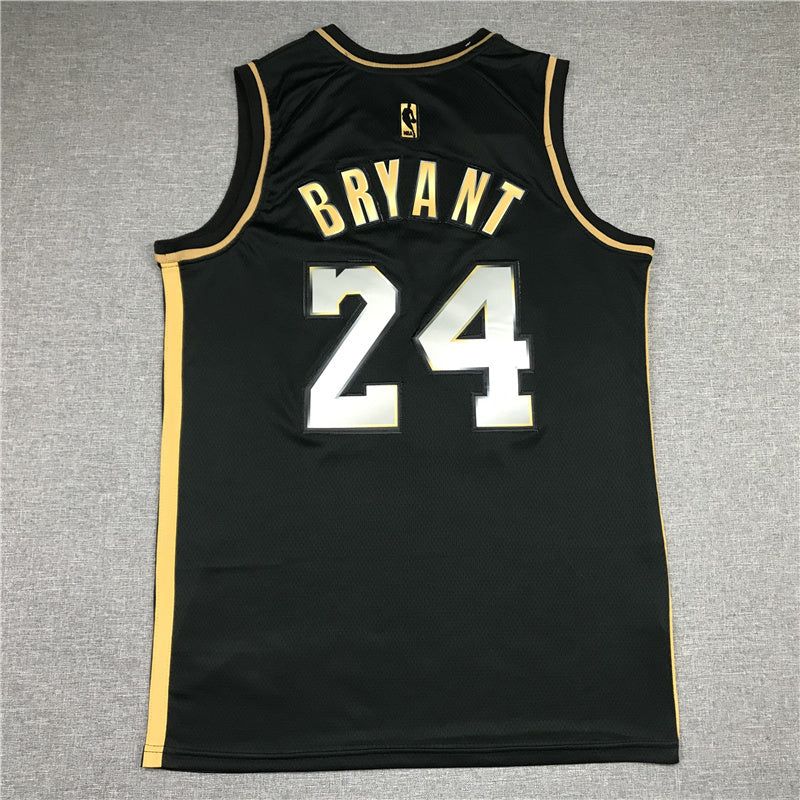 Los Angeles Lakers #24 Kobe Bryant New Lakers 24 Black Gold Style 1 Basketball Jersey basketball jersey product view 1