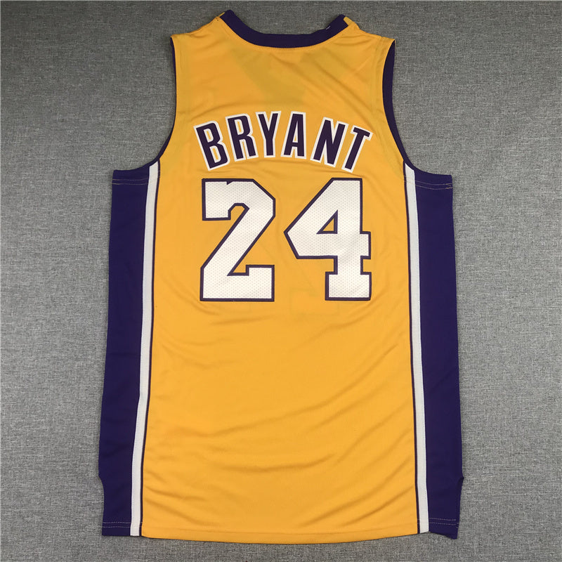 Los Angeles Lakers #24 kobe Bryant Lakers 24 Edition 2008-09 Yellow Style 1 Basketball Jersey basketball jersey product view 1