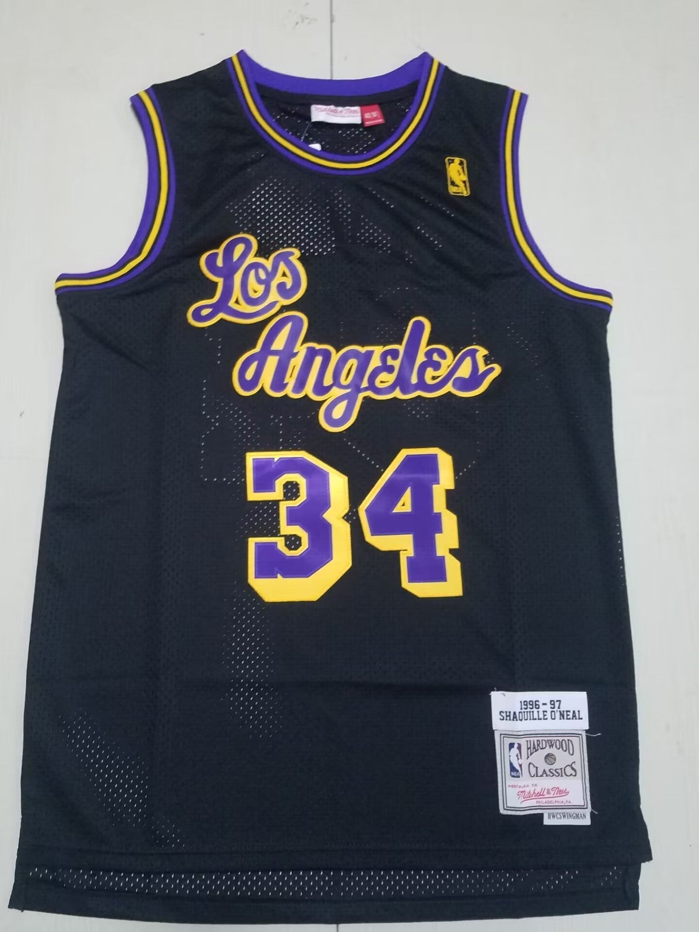 Los Angeles Lakers #34 Shaquille ONeal Lakers 34 Retro Black S-XXL Style 2 Basketball Jersey basketball jersey product view 1