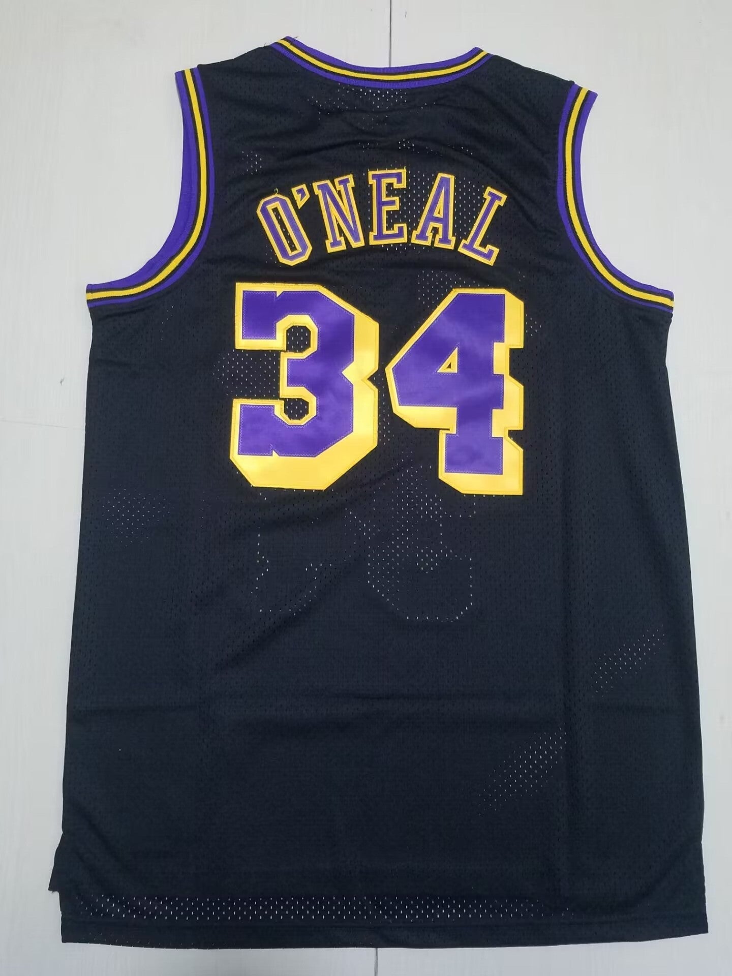 Los Angeles Lakers #34 Shaquille ONeal Lakers 34 Retro Black S-XXL Style 3 Basketball Jersey basketball jersey product view 1
