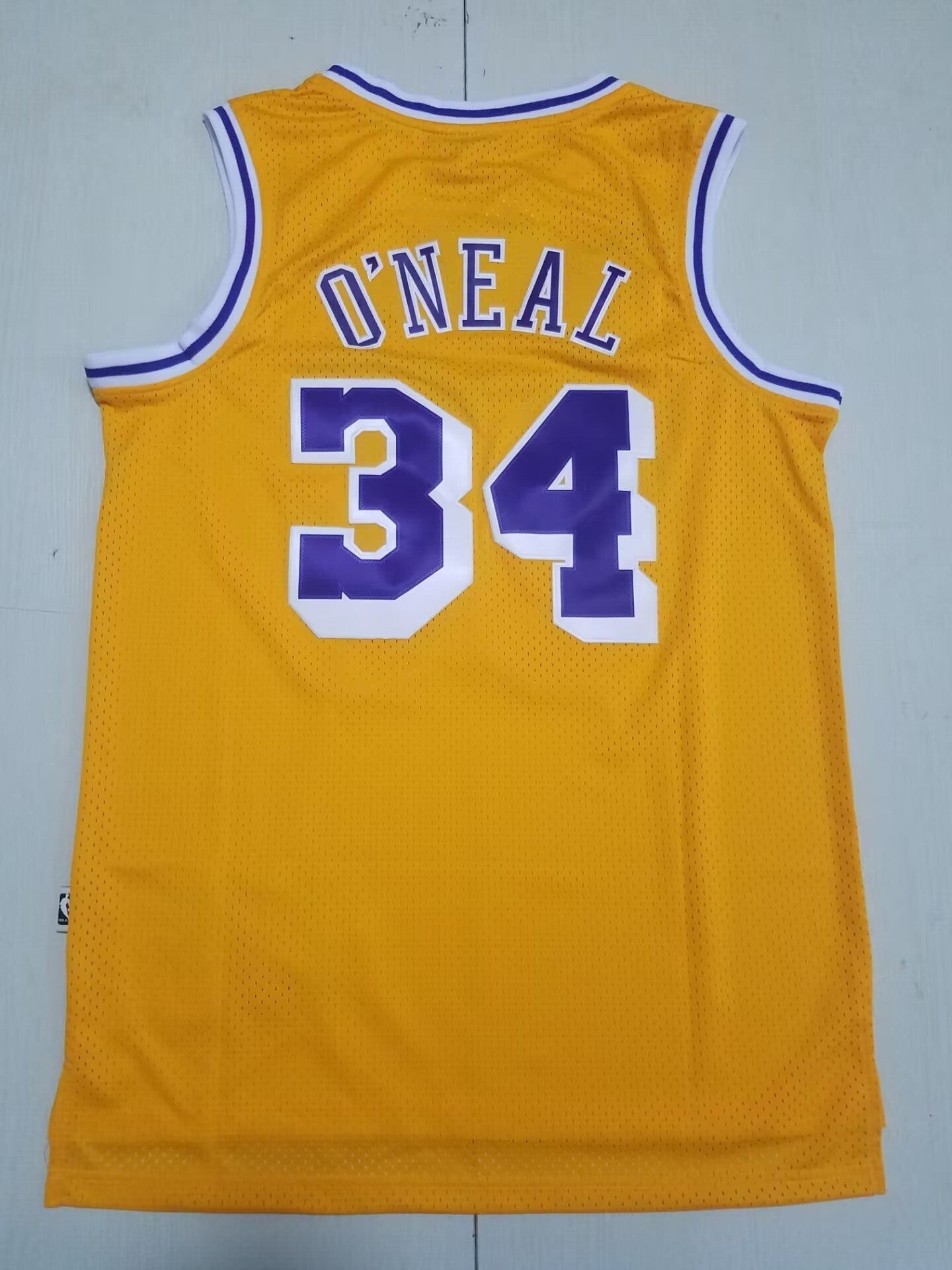 Los Angeles Lakers #34 Shaquille ONeal Lakers 34 Yellow s-xxl Style 1 Basketball Jersey basketball jersey product view 1