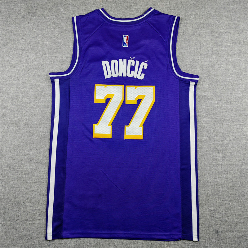 Los Angeles Lakers #77 Luka Dončić 26 Lakers 77 Purple City Edition Style 1 Basketball Jersey basketball jersey product view 1