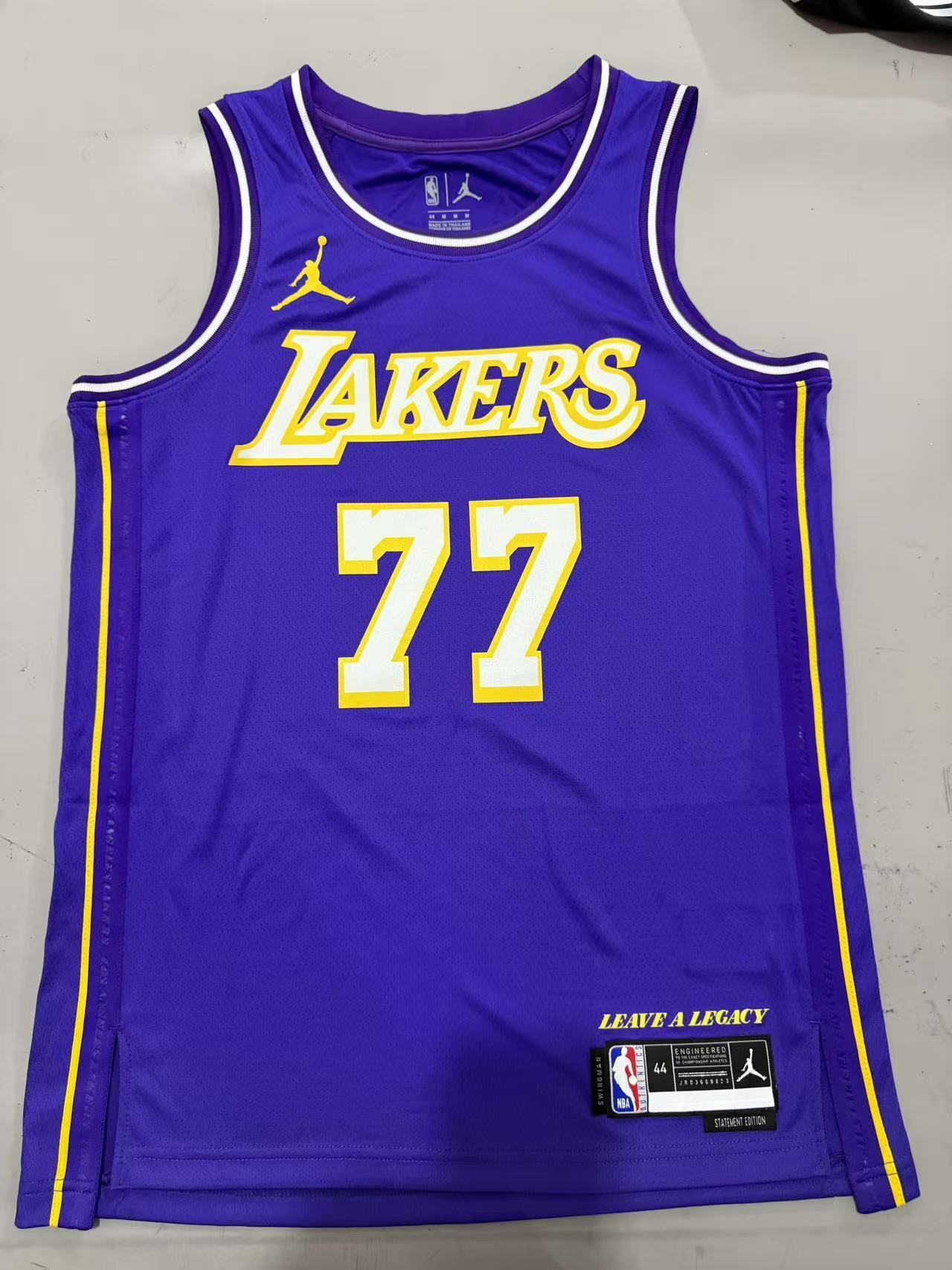 Los Angeles Lakers #77 Luka Dončić 26 Season Lakers City Purple Style 2 Basketball Jersey basketball jersey product view 1