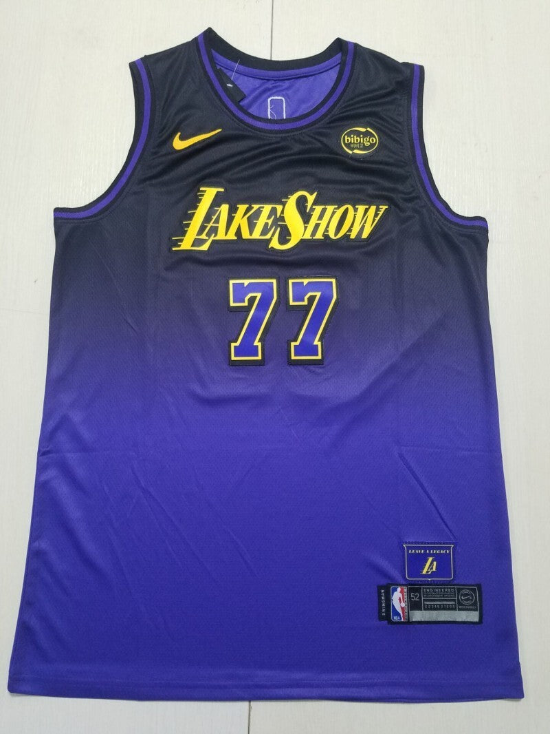 Los Angeles Lakers #77 Luka Doncic Lakers 77 New Purple City s-xxl Style 2 Basketball Jersey basketball jersey product view 1