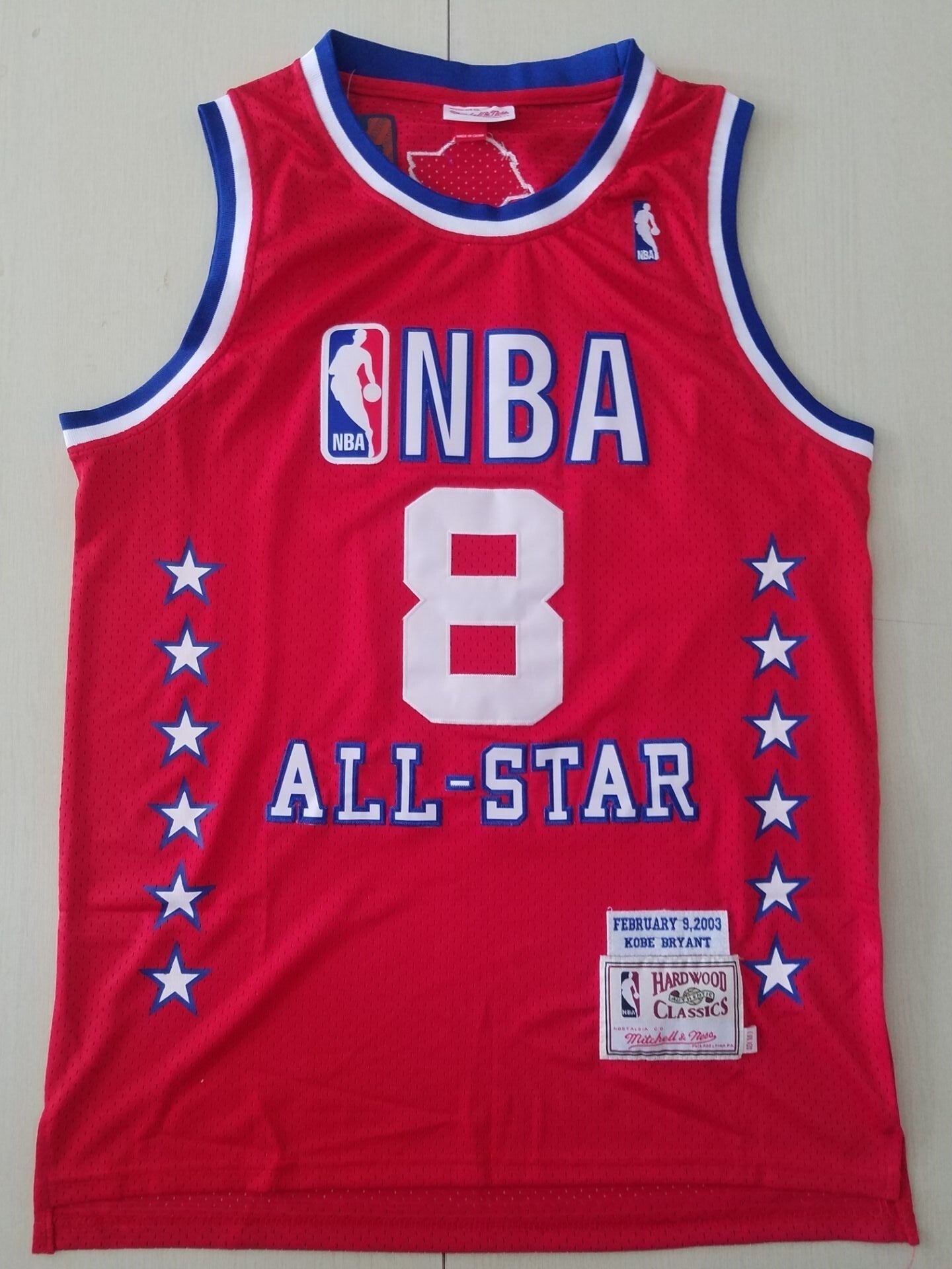 Los Angeles Lakers #8 Kobe Bryant 03 All-Star Kobe Red S-XXL Style 2 Basketball Jersey basketball jersey product view 1