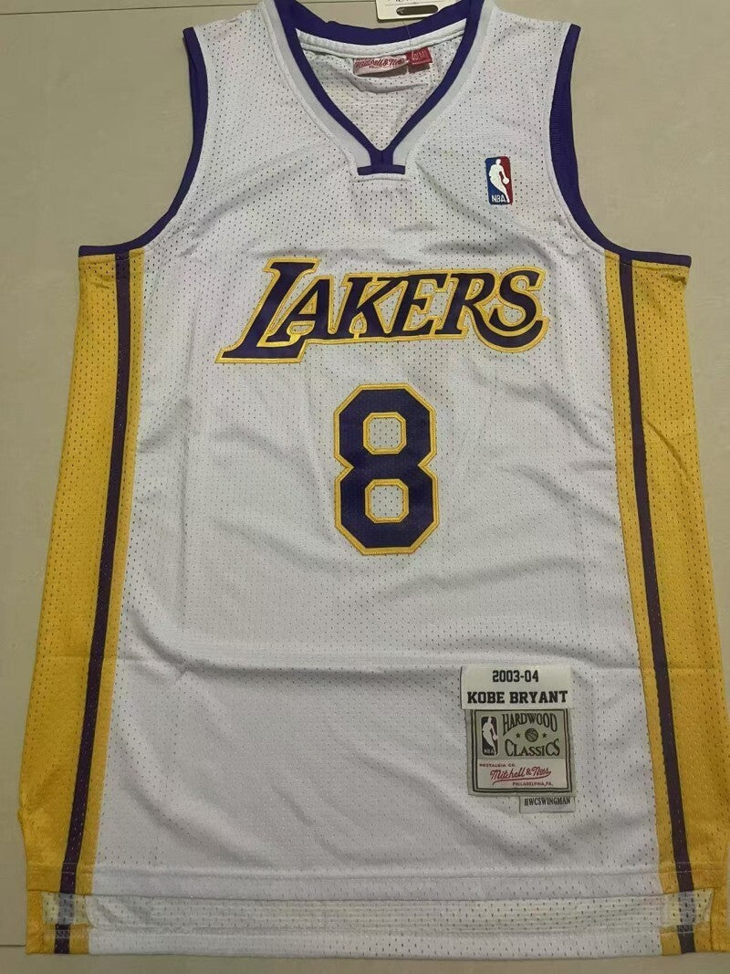 Los Angeles Lakers #8 Kobe Bryant Lakers 8 # White Retro Style 2 Basketball Jersey basketball jersey product view 1