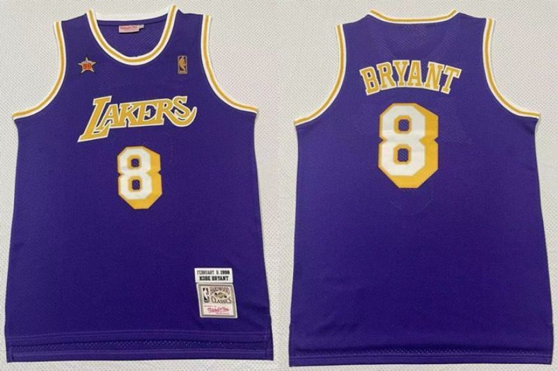 Los Angeles Lakers #8 Kobe Bryant Lakers Kobe 1998 All-Star Purple Jersey Basketball Jersey basketball jersey product view 1