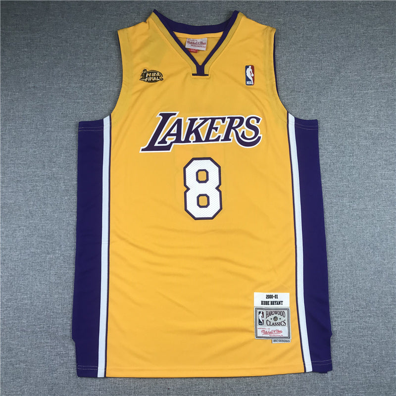 Los Angeles Lakers #8 kobe Bryant Lakers 8 Edition 2000-01 Yellow Style 2 Basketball Jersey basketball jersey product view 1