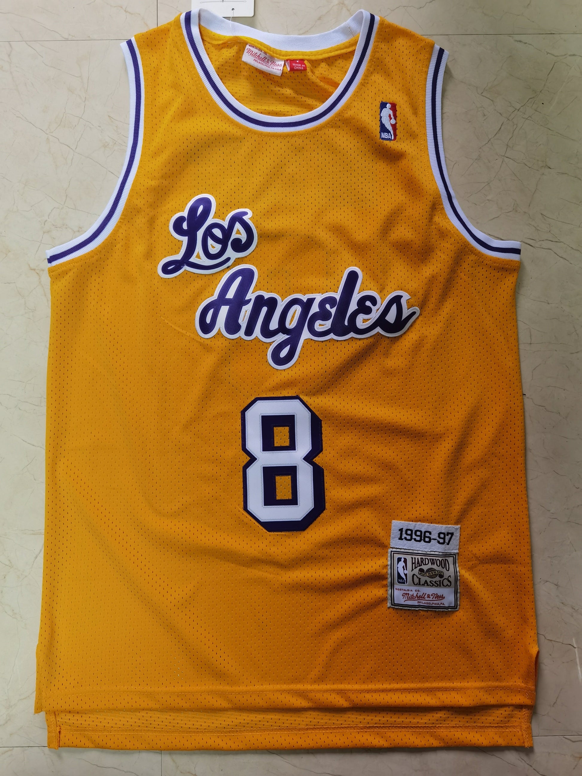 Los Angeles Lakers #8 kobe Bryant Lakers 8# Kobe Yellow Jersey Style 1 Basketball Jersey basketball jersey product view 1