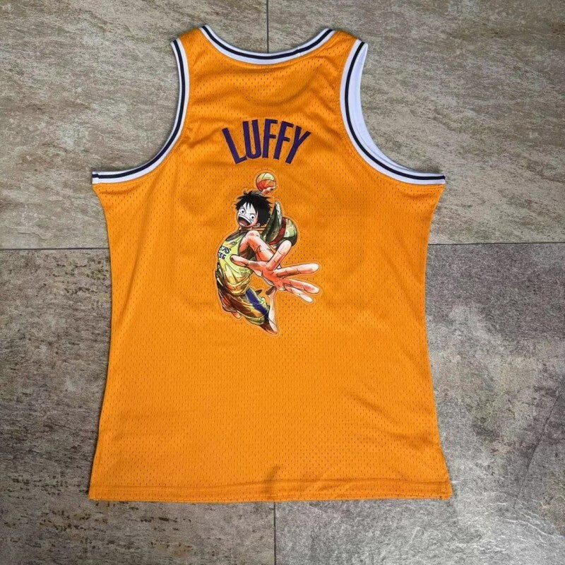 Los Angeles Lakers x Lakers Collaboration 5656 # Yellow Embroidered Jersey Style 3 Basketball Jersey basketball jersey product view 1