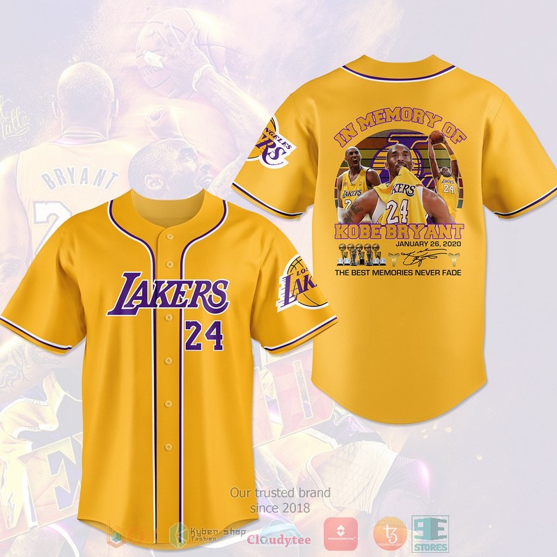 Los Angeles Lakers In Memory of Kobe Bryant 24 Baseball shirt baseball jersey product view 1