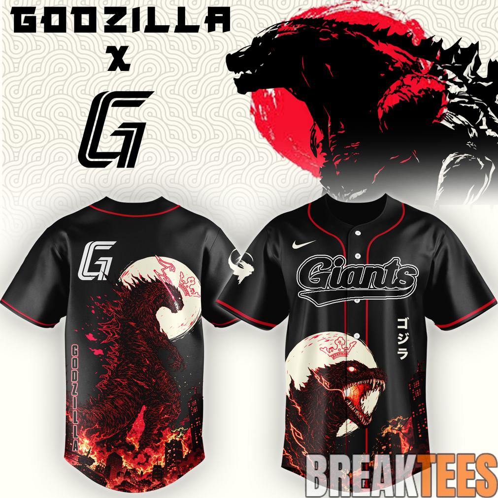 Lotte Giants x Godzilla Minus Zero Baseball Jersey baseball jersey product view 1
