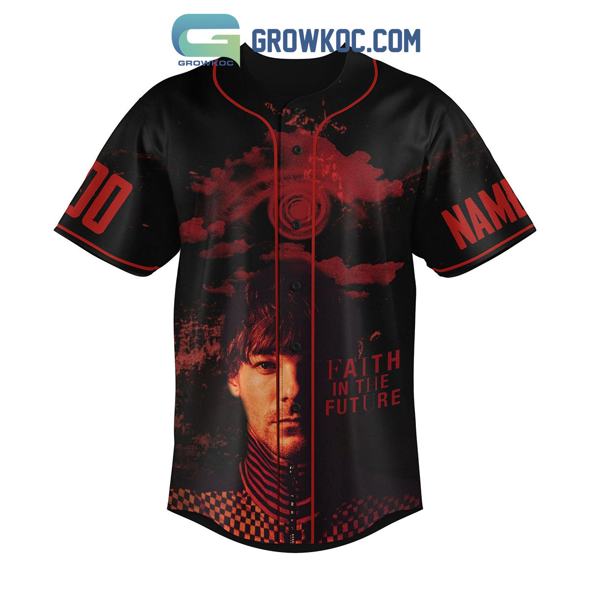 Louis Tomlinson Faith In The Future Personalized Baseball Jersey baseball jersey product view 3
