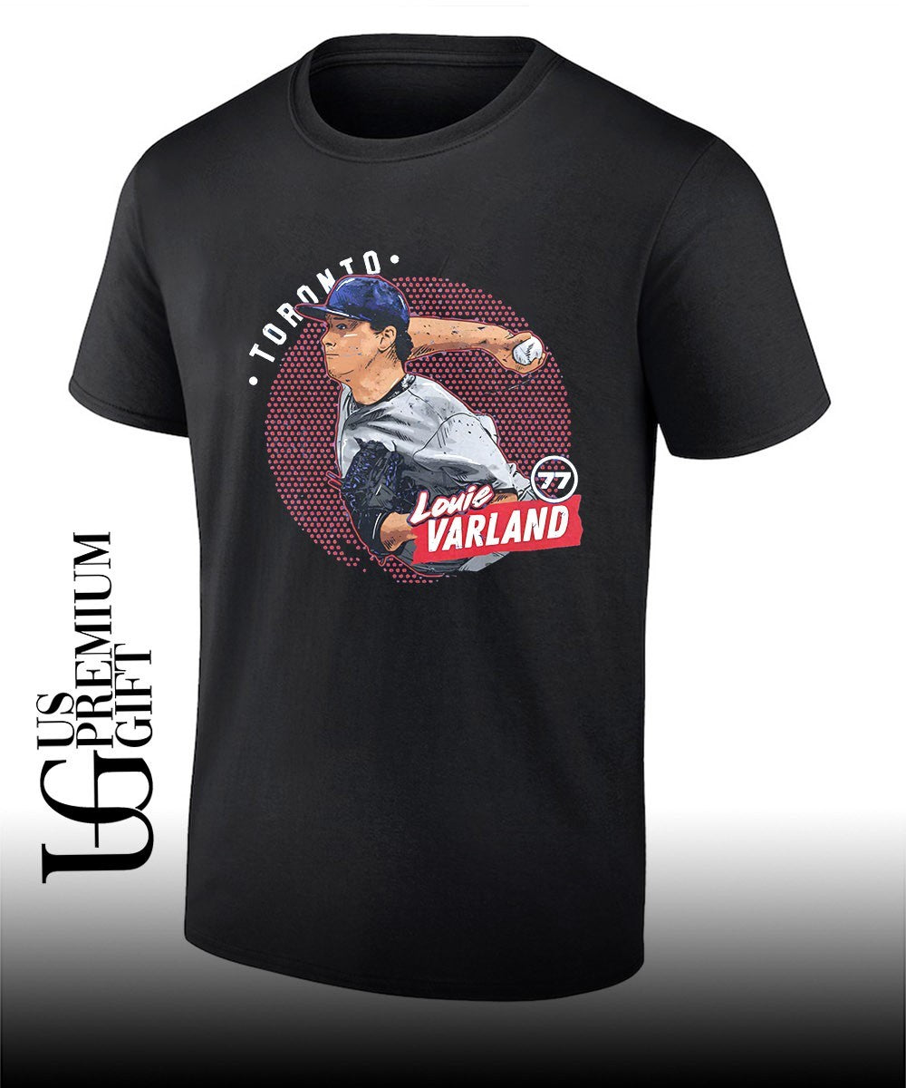 Louis Varland Toronto Blue Jays baseball 2026 signature graphic shirt Unisex T-shirt, Sweatshirt, Hoodie, Long Sleeve Tee - T-Shirt, Sweatshirt, Hoodie
