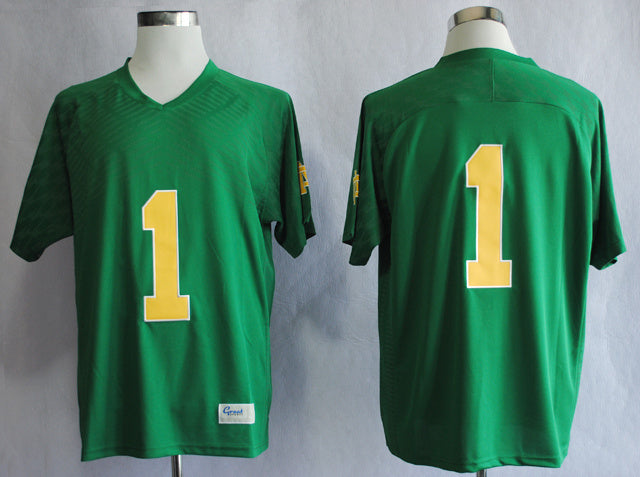 Louis Nix III #1 Green College Football Jersey football jersey product view 1