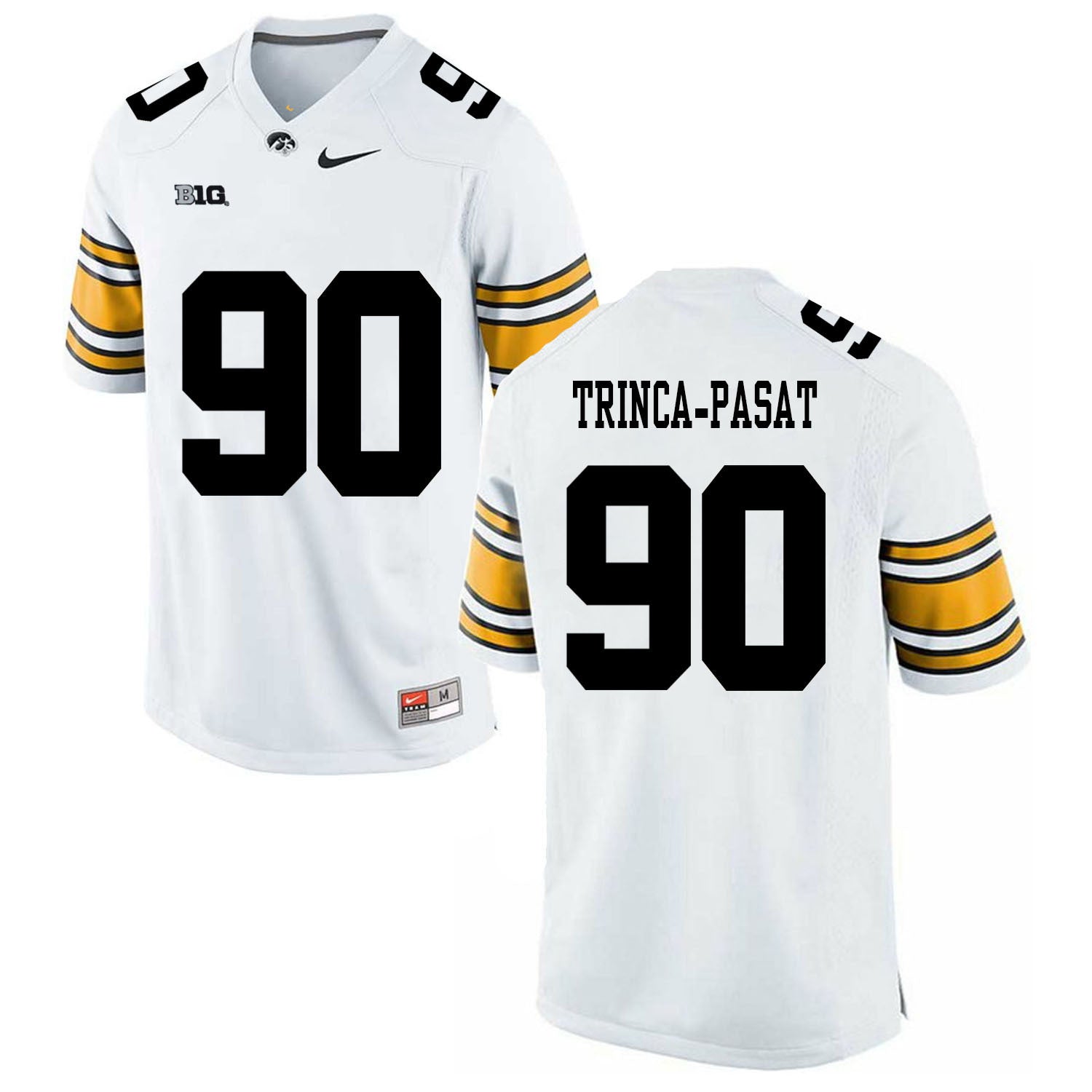 Louis Trinca-Pasat 90 White College Football Jersey football jersey product view 1