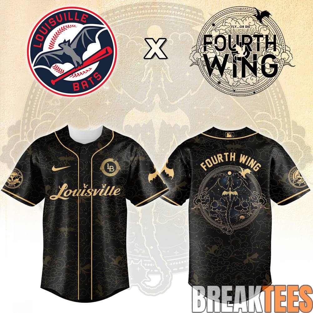 Louisville Bats x Fourth Wing Special Baseball Jersey Unisex T-shirt, Sweatshirt, Hoodie, Long Sleeve Tee - T-Shirt, Sweatshirt, Hoodie