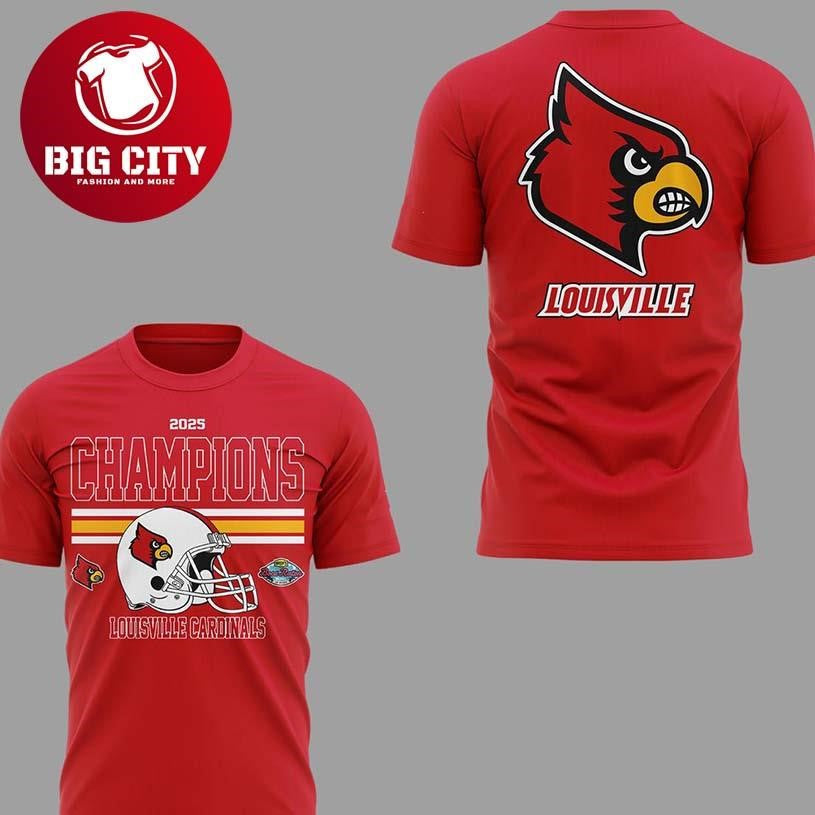 Louisville Cardinals Champions 2025 Boca Raton Bowl Football Two Sided Shirt Unisex T-shirt, Sweatshirt, Hoodie, Long Sleeve Tee - T-Shirt, Sweatshirt, Hoodie