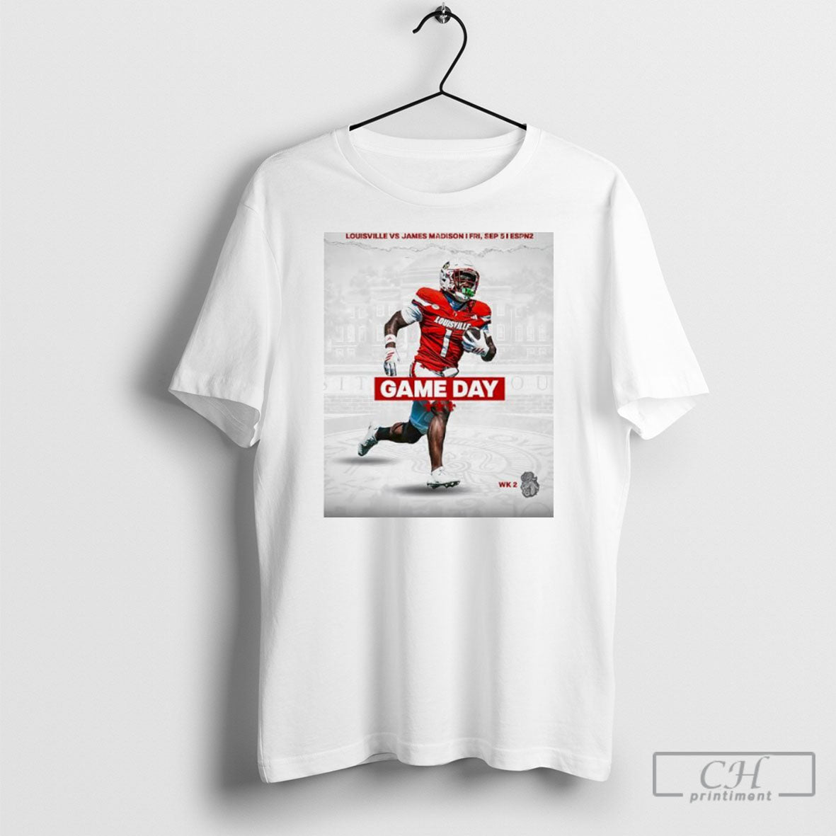 Louisville Cardinals Vs James Madison Football Gameday Week 2 Unisex T-shirt, Sweatshirt, Hoodie, Long Sleeve Tee - T-Shirt, Sweatshirt, Hoodie
