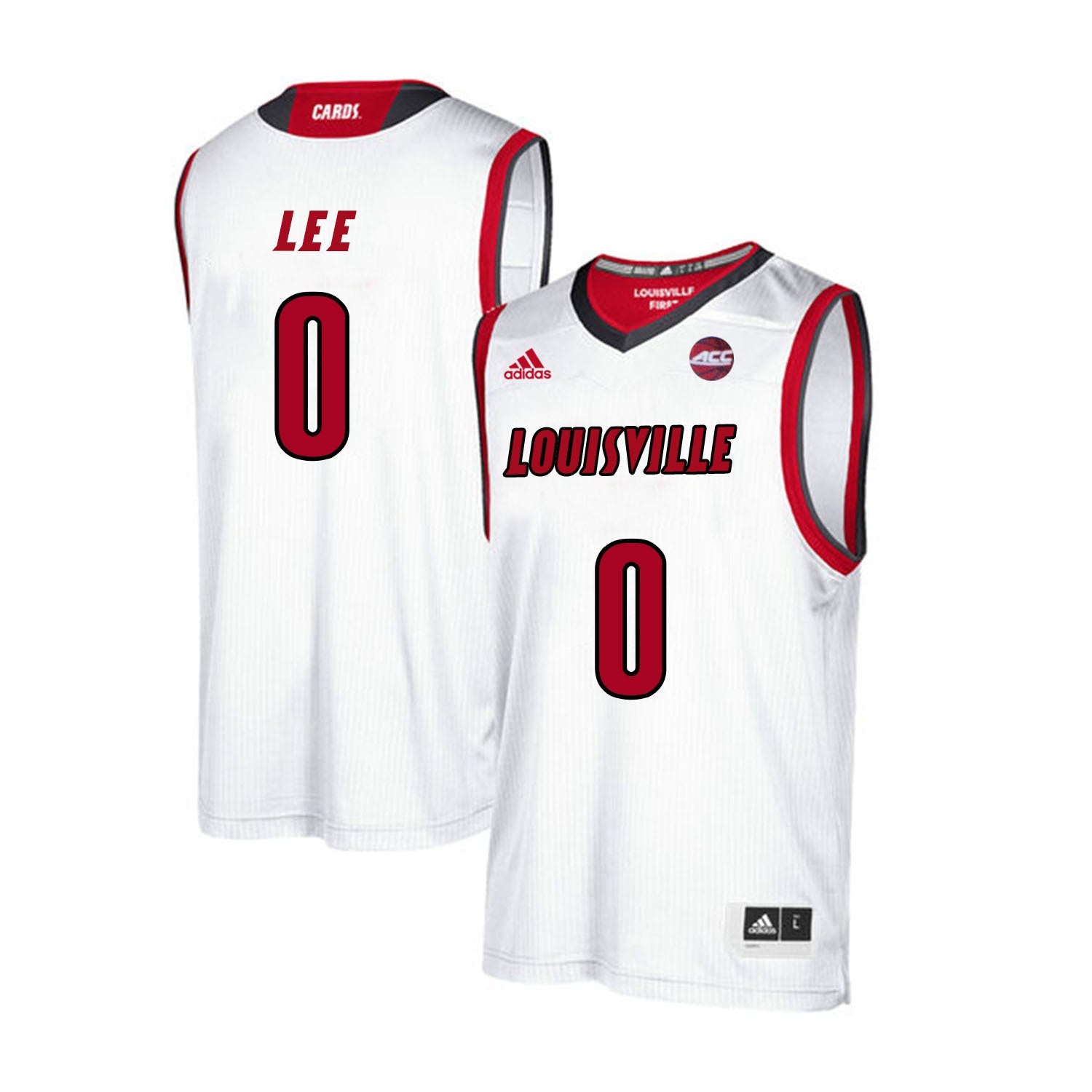 Louisville Cardinals Lee 0 White College Football Jersey football jersey product view 1