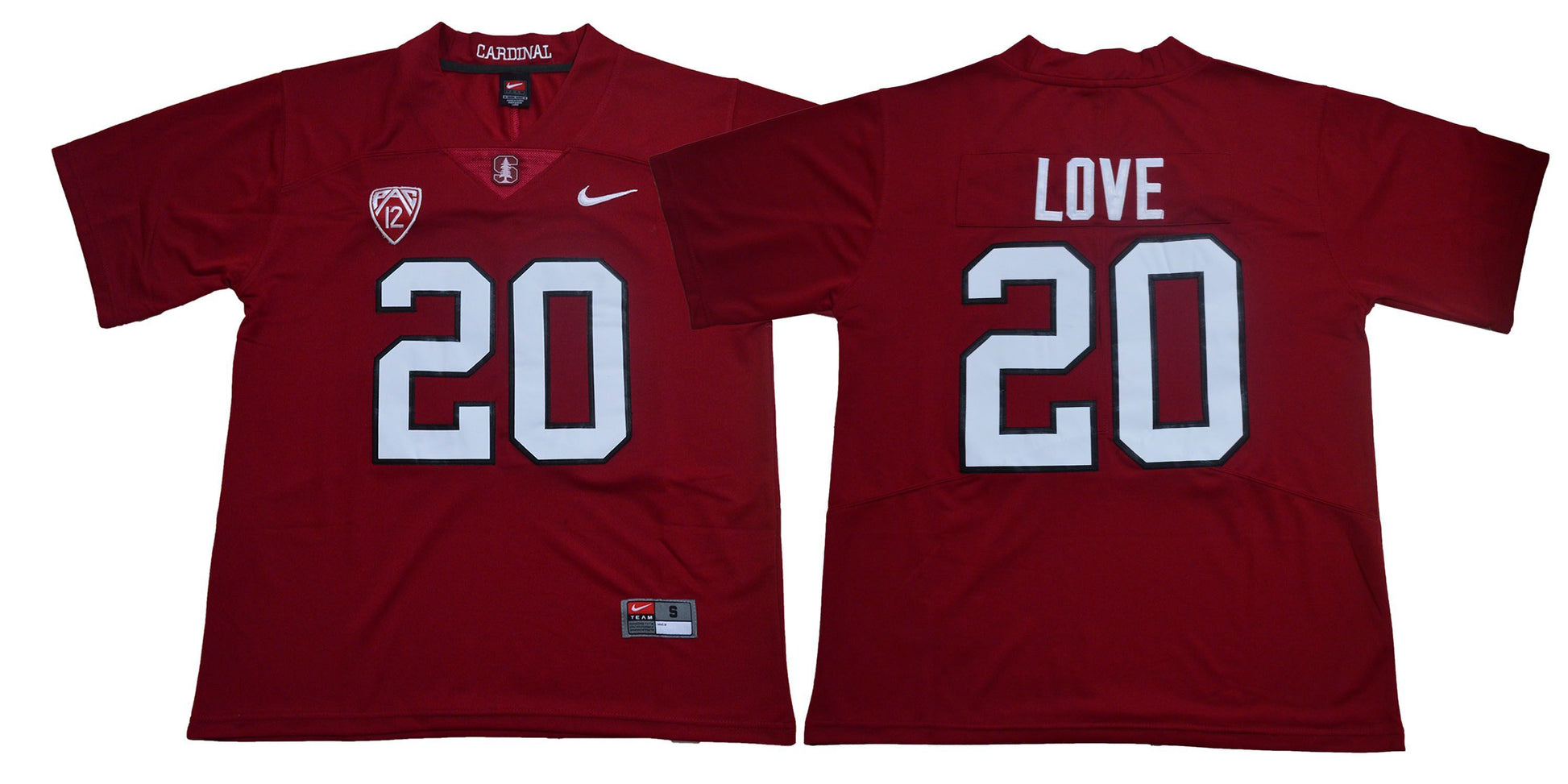 Love 20 Burgundy College Football Jersey football jersey product view 1