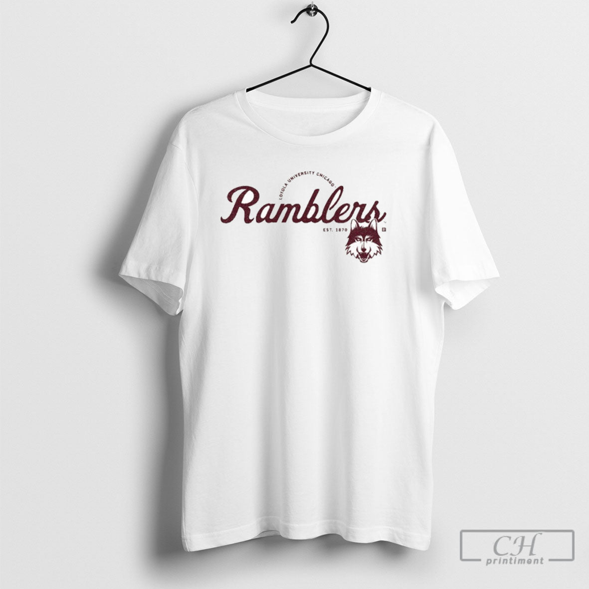 Loyola University Chicago Ramblers Script Logo Shirt Tee Unisex T-shirt, Sweatshirt, Hoodie, Long Sleeve Tee - T-Shirt, Sweatshirt, Hoodie