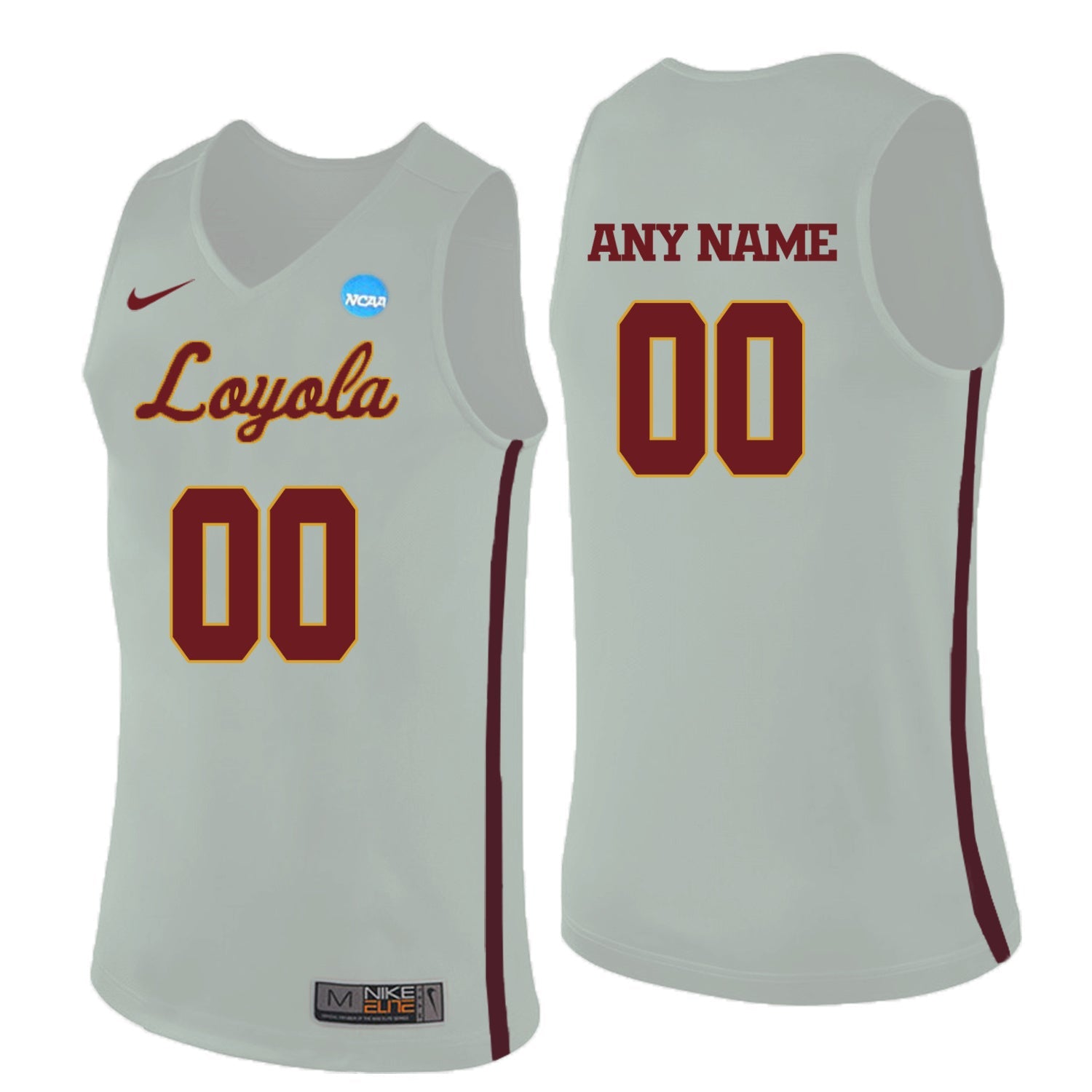 Loyola (Chi) Ramblers ANY NAME 00 White College Football Jersey football jersey product view 1