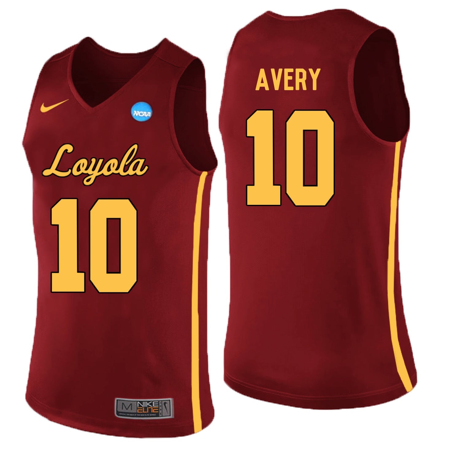 Loyola (Chi) Ramblers Adarius Avery 10 Burgundy College Football Jersey football jersey product view 1