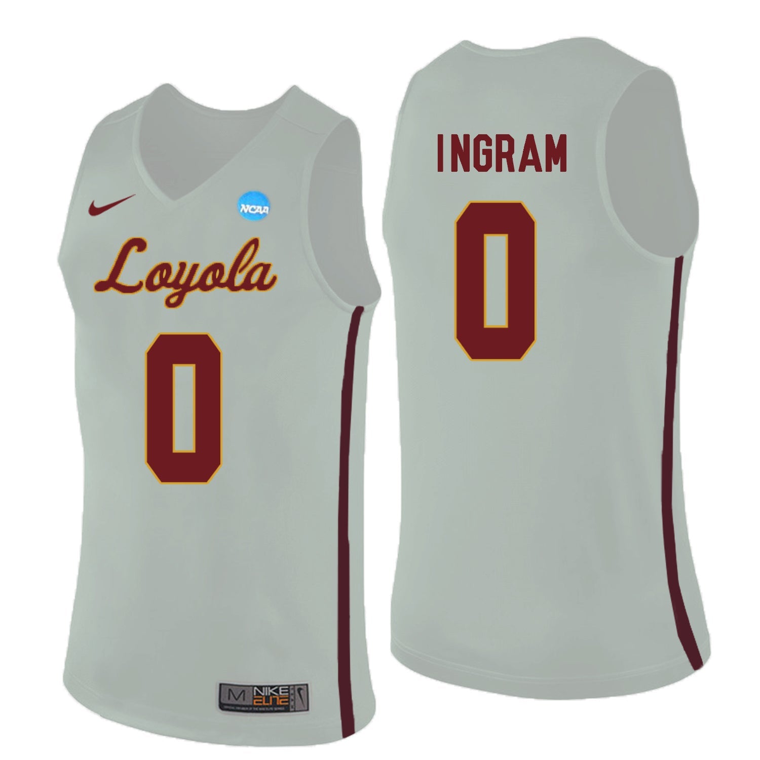 Loyola (Chi) Ramblers Donte Ingram 0 White College Football Jersey football jersey product view 1