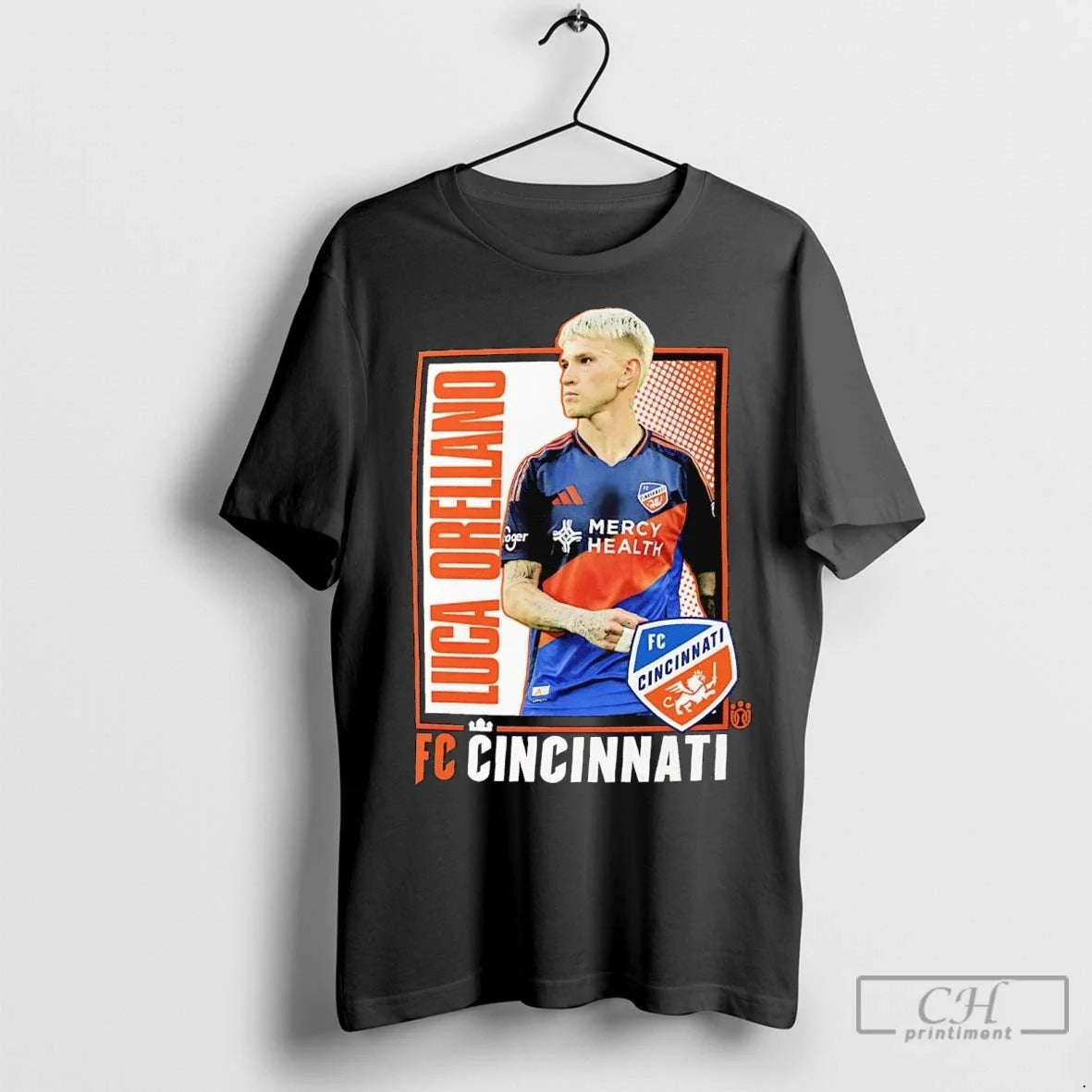 Luca Orellano Fc Cincinnati Portrait T Shirts Unisex T-shirt, Sweatshirt, Hoodie, Long Sleeve Tee - T-Shirt, Sweatshirt, Hoodie