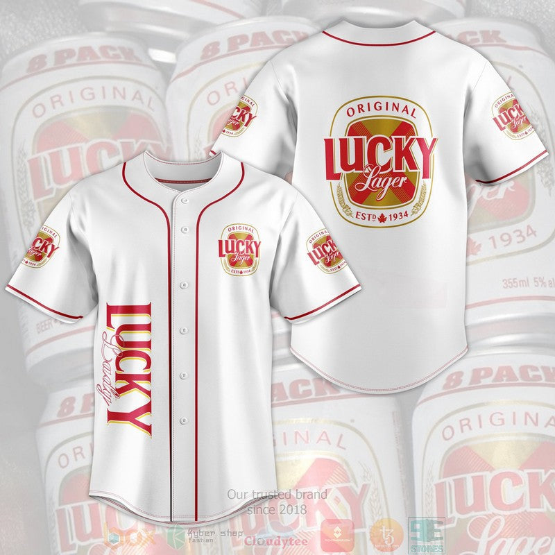 Lucky Lager Baseball shirt baseball jersey product view 1