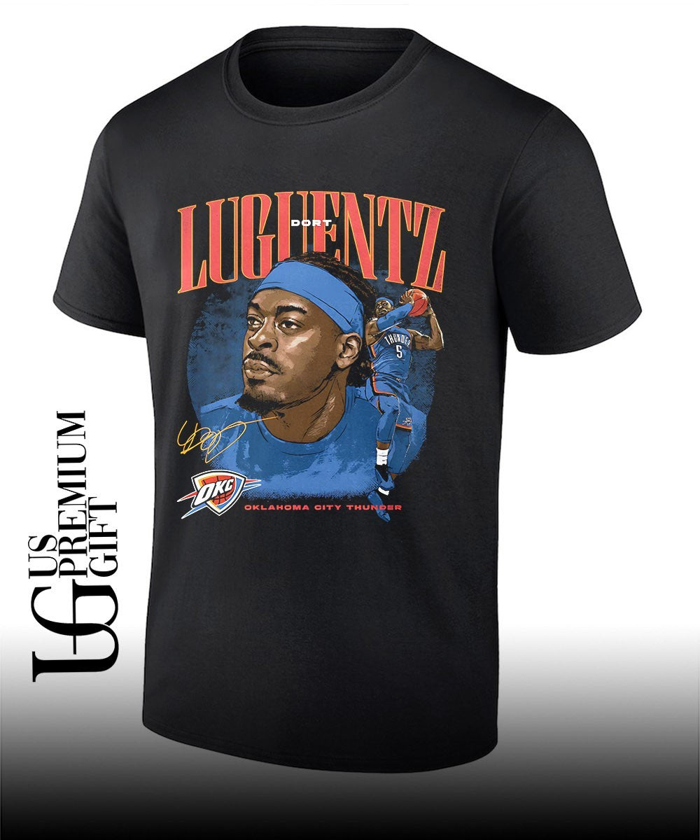 Luguentz Dort player Oklahoma City Thunder NBA 2026 signature shirt Unisex T-shirt, Sweatshirt, Hoodie, Long Sleeve Tee - T-Shirt, Sweatshirt, Hoodie