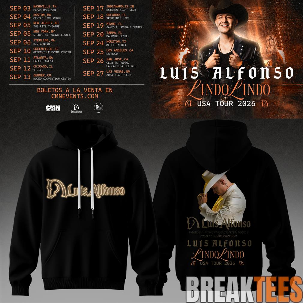 Luis Alfonso Lindo Lindo USA Tour 2026 Special Hoodie Unisex T-shirt, Sweatshirt, Hoodie, Long Sleeve Tee - T-Shirt, Sweatshirt, Hoodie