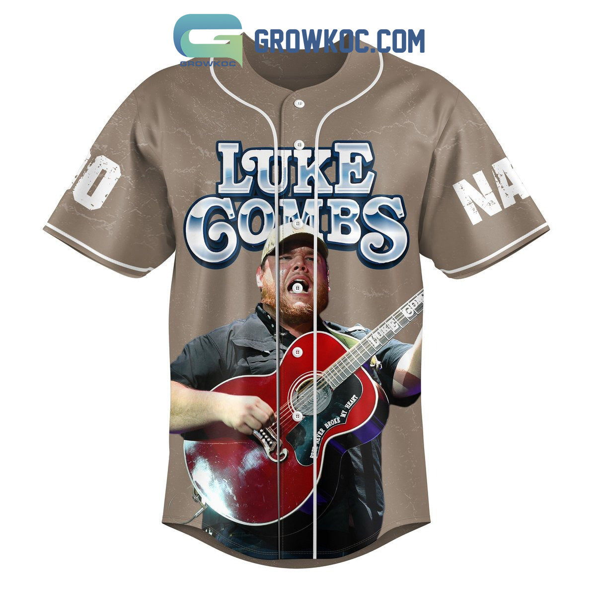 Luke Combs Beer Never Broke My Heart Personalized Baseball Jersey baseball jersey product view 1