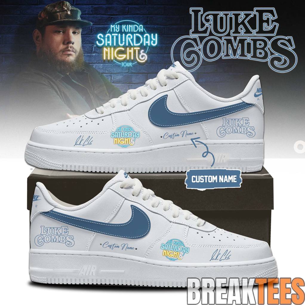 Luke Combs My Kinda Saturday Night Tour 2026 Custom Air Force 1 Shoes Unisex T-shirt, Sweatshirt, Hoodie, Long Sleeve Tee - T-Shirt, Sweatshirt, Hoodie