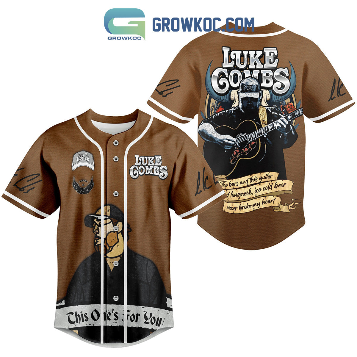 Luke Combs This One’s For You Personalized Baseball Jersey baseball jersey product view 1