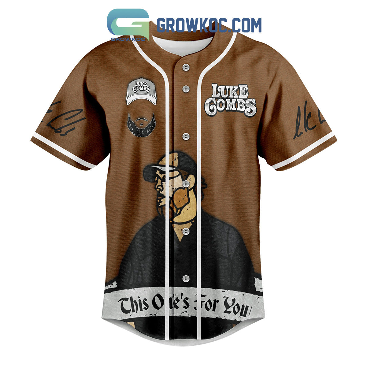 Luke Combs This One’s For You Personalized Baseball Jersey baseball jersey product view 2