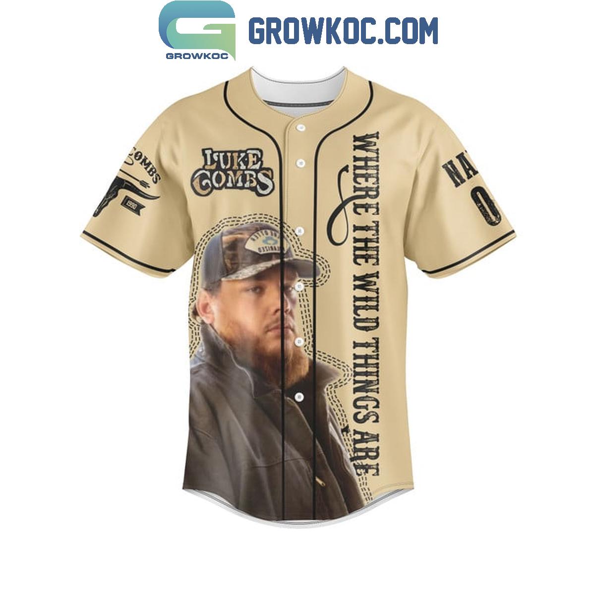 Luke Combs Where The Wild Things Are 2024 Personalized Baseball Jersey baseball jersey product view 2
