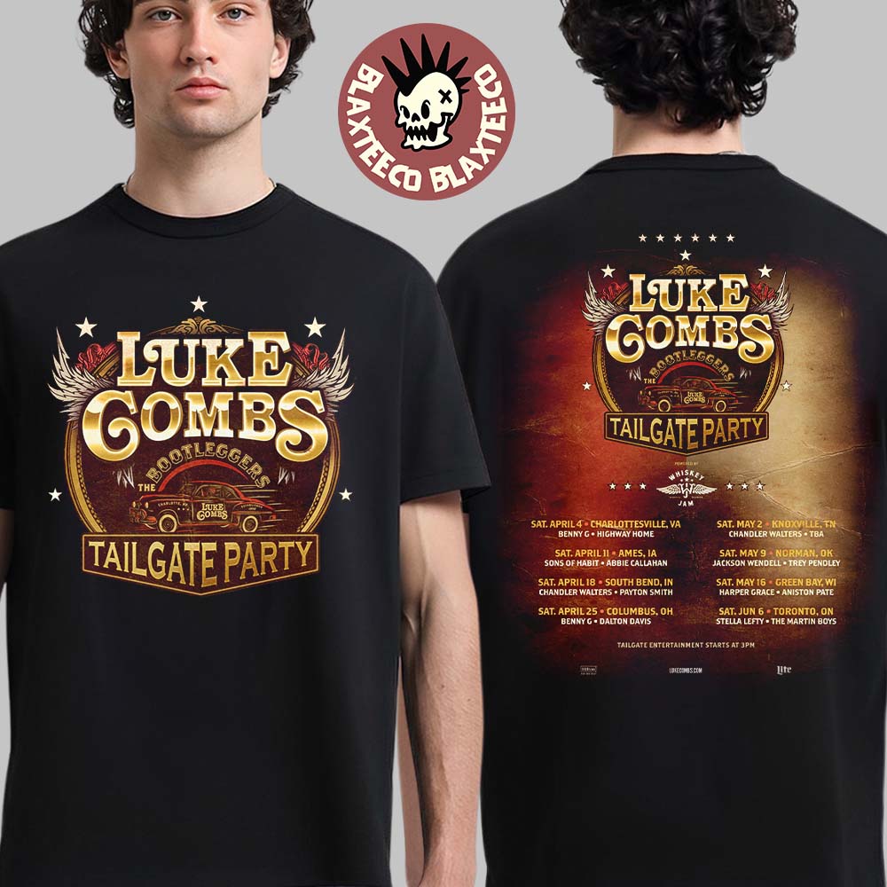 Luke Combs With Whiskey Jam The Bootleggers Tailgate Party 2026 My Kinda Saturday Night Tour City Dates T-Shirt - T-Shirt, Sweatshirt, Hoodie