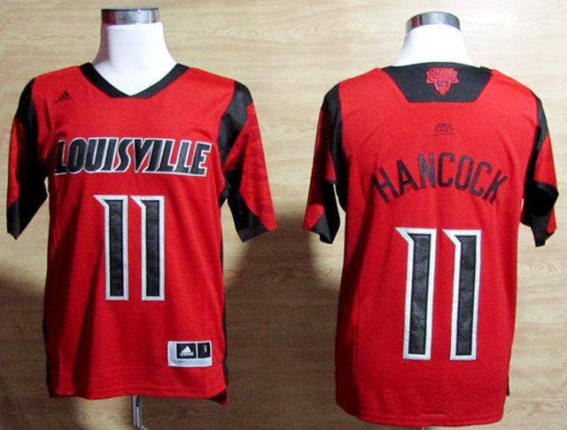Luke Hancock 11 Red Big East Logo College Football Jersey football jersey product view 1