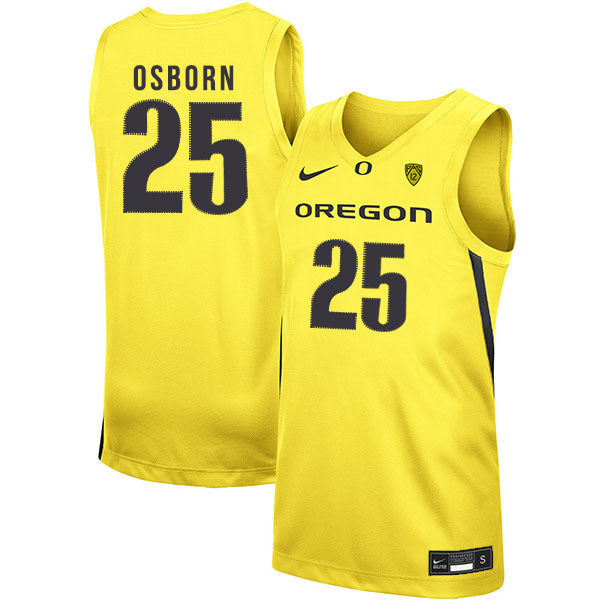 Luke Osborn 25 Yellow College Football Jersey football jersey product view 1