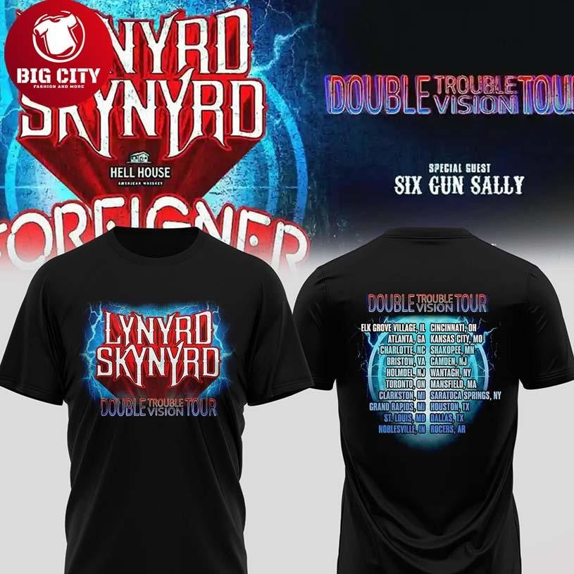 Lynyrd Skynyrd 2026 Double Trouble Double Vision Tour Two Sided Shirt Unisex T-shirt, Sweatshirt, Hoodie, Long Sleeve Tee - T-Shirt, Sweatshirt, Hoodie