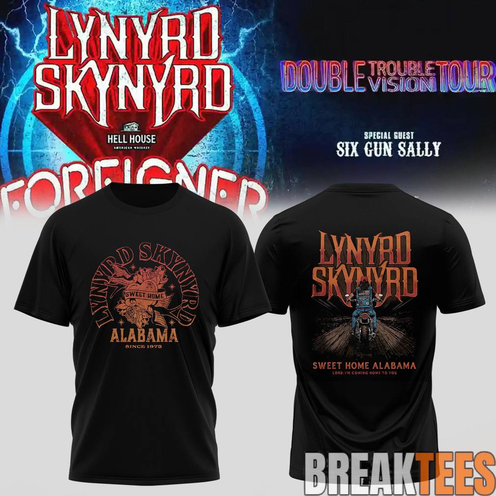 Lynyrd Skynyrd Double Trouble Double Vision Tour 2026 Exclusive Shirt Unisex T-shirt, Sweatshirt, Hoodie, Long Sleeve Tee - T-Shirt, Sweatshirt, Hoodie