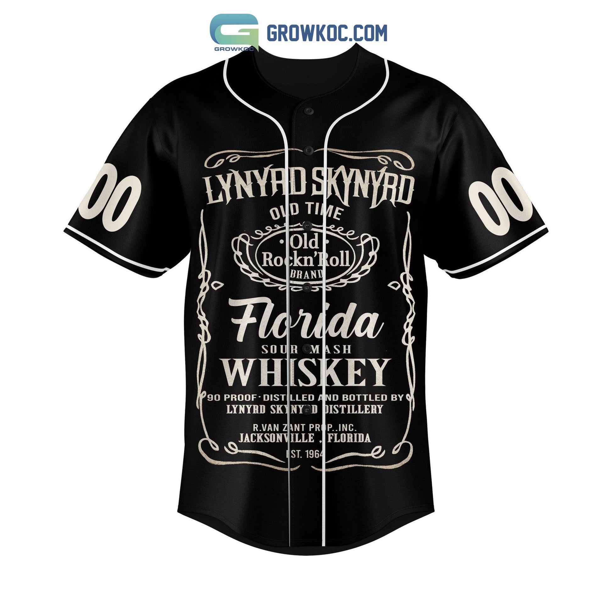 Lynyrd Skynyrd Florida Whiskey Rock A’ Roller Personalized Baseball Jersey baseball jersey product view 2