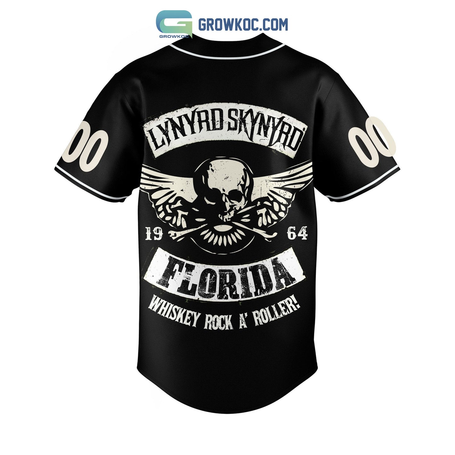 Lynyrd Skynyrd Florida Whiskey Rock A’ Roller Personalized Baseball Jersey baseball jersey product view 3