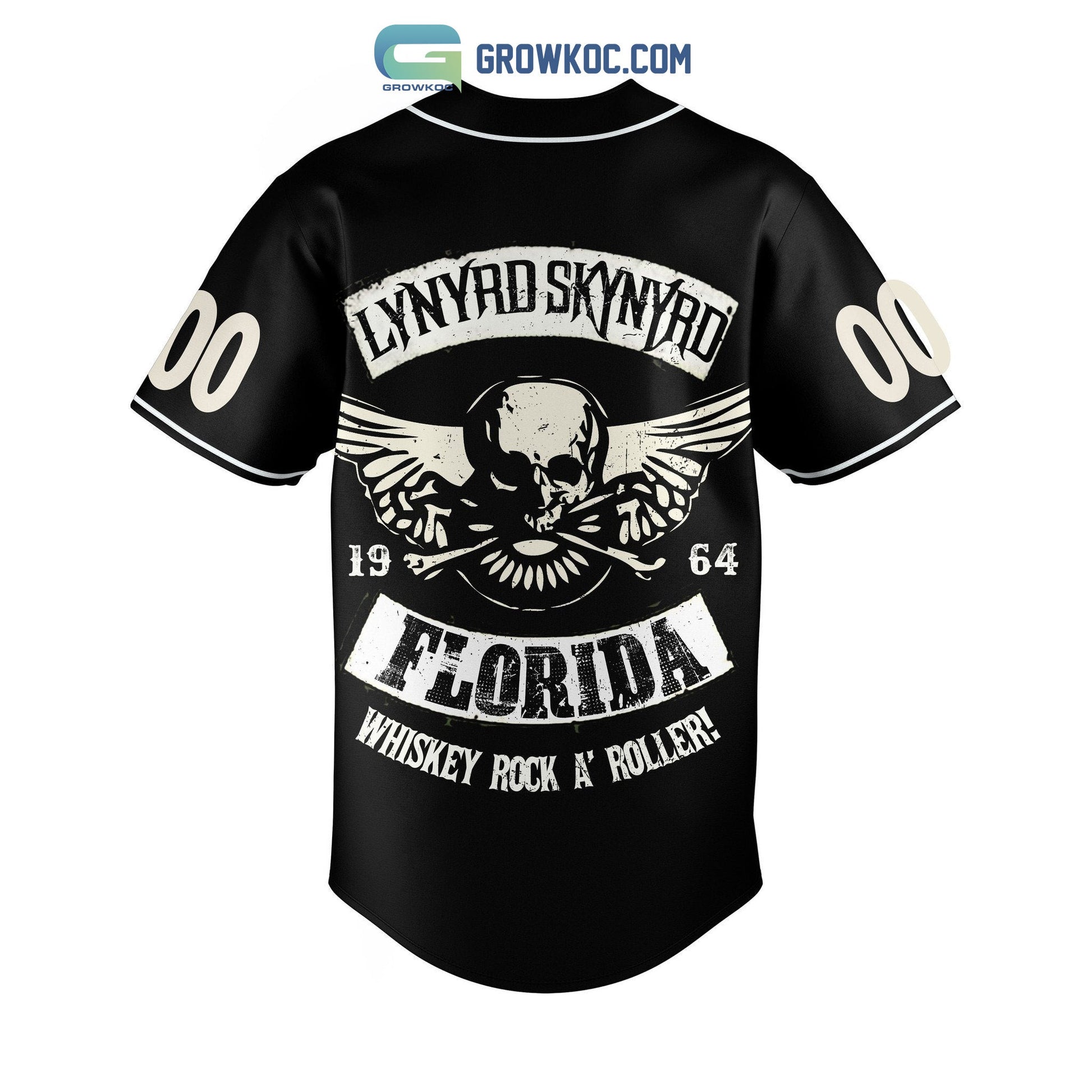 Lynyrd Skynyrd Florida Whiskey Rock A’ Roller Personalized Baseball Jersey baseball jersey product view 3