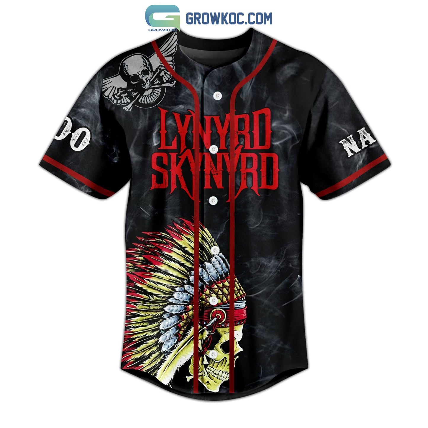 Lynyrd Skynyrd Give Me Three Steps You’ll Never See A Me No More Personalized Baseball Jersey baseball jersey product view 2