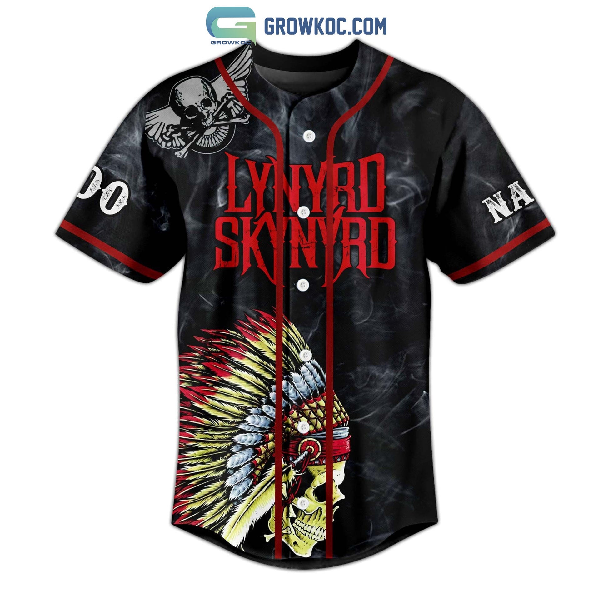 Lynyrd Skynyrd Give Me Three Steps You’ll Never See A Me No More Personalized Baseball Jersey baseball jersey product view 2